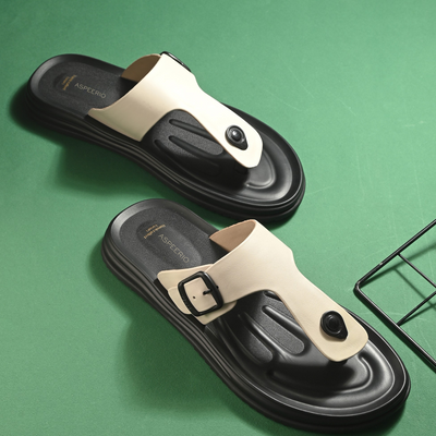 Comet Leather Slippers by Aspeerio