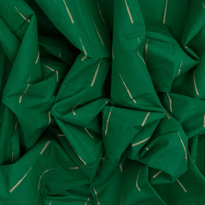 Green Handloom Kanchi Cotton Saree With Raindrop Buttas