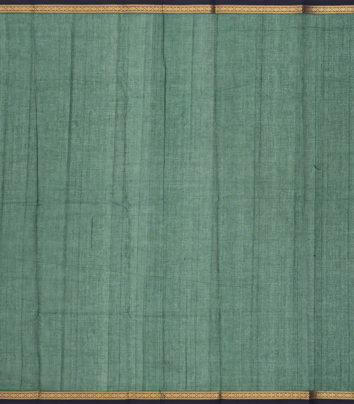 Bottle Green Handloom Kanchi Cotton Saree With Diamond Buttas