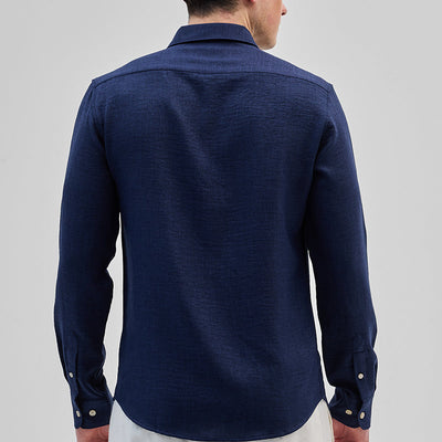 Navy Textured Shirt