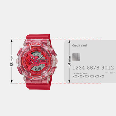 G-Shock Men Quartz Red Dial Analog-Digital Resin Watch G1366