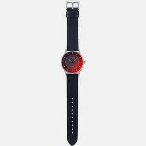 Enticer Men Quartz Red Dial Analog Leather Watch A2112