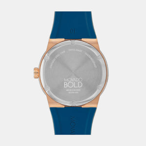 Bold Fusion Men Quartz Blue Dial Analog Silicone Watch 3601140