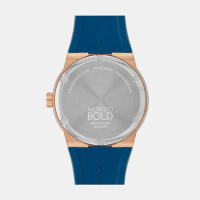 Bold Fusion Men Quartz Blue Dial Analog Silicone Watch 3601140
