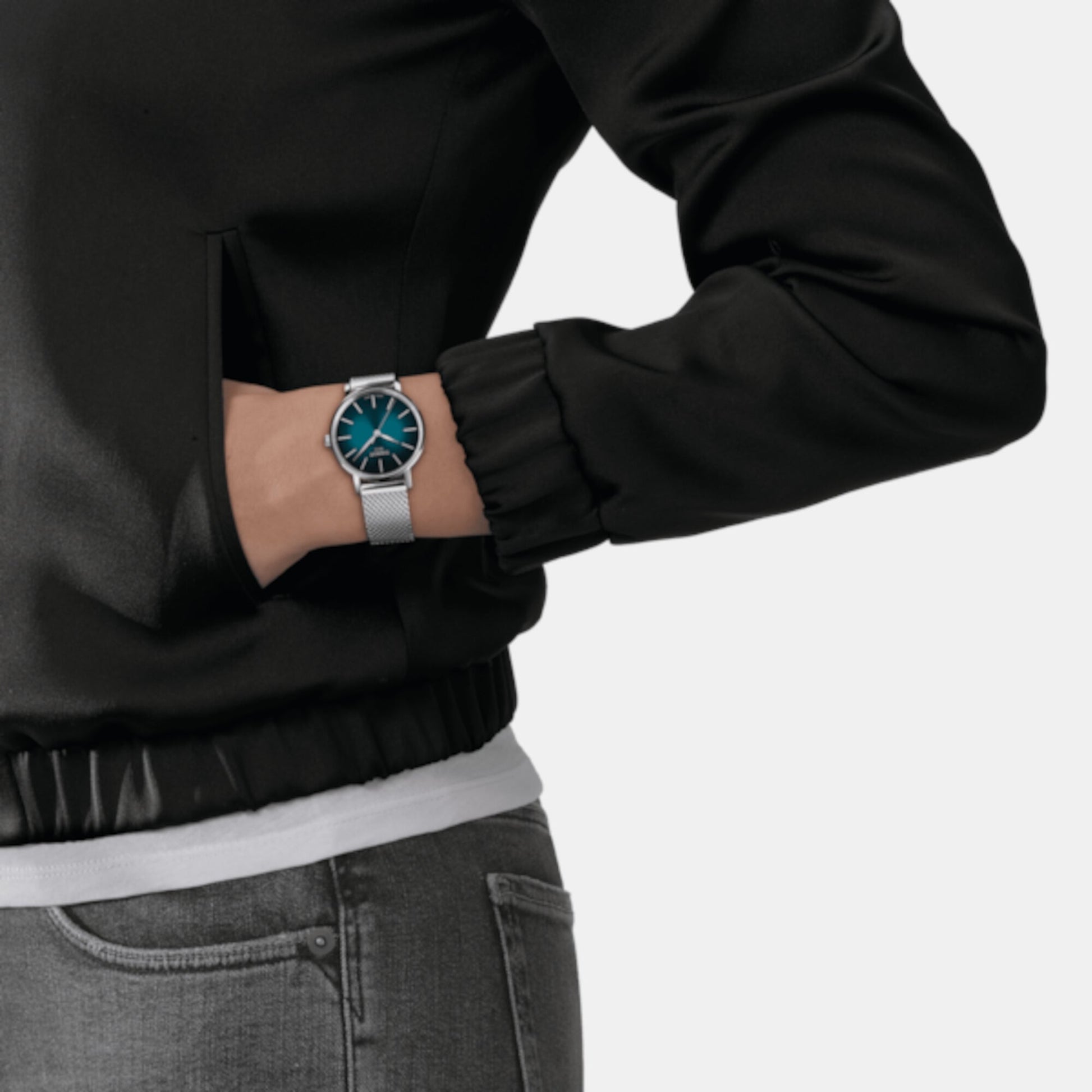 Everytime Unisex Graded Green-Black Dial Analog Stainless steel Watch T1432101109100