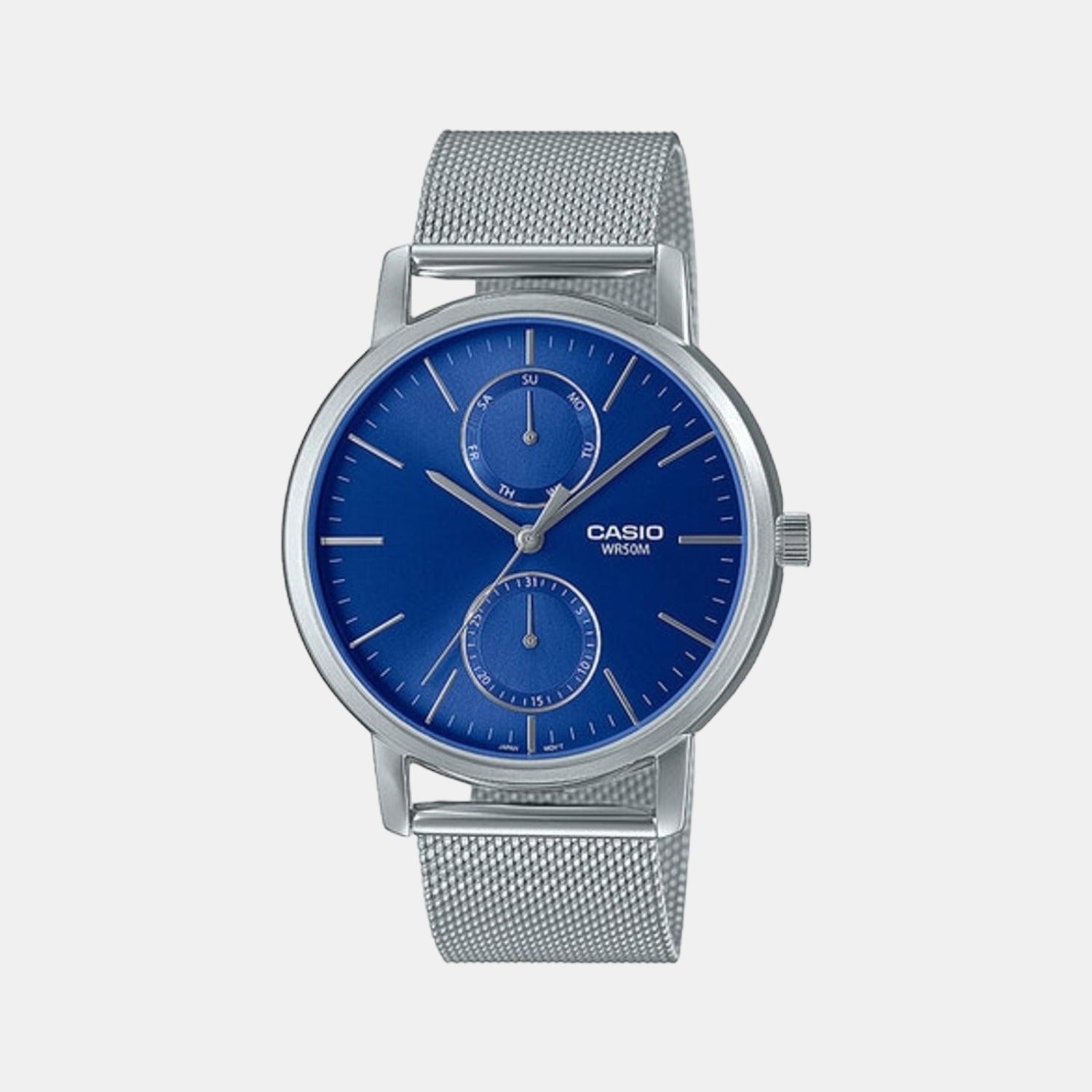 Enticer Men Quartz Blue Dial Chronograph Stainless Steel Watch A2065