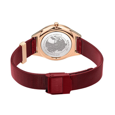 Bering Ultra Slim Red Dial Women 31mm
