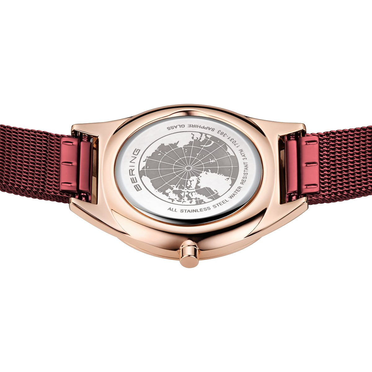 Bering Ultra Slim Red Dial Women 31mm