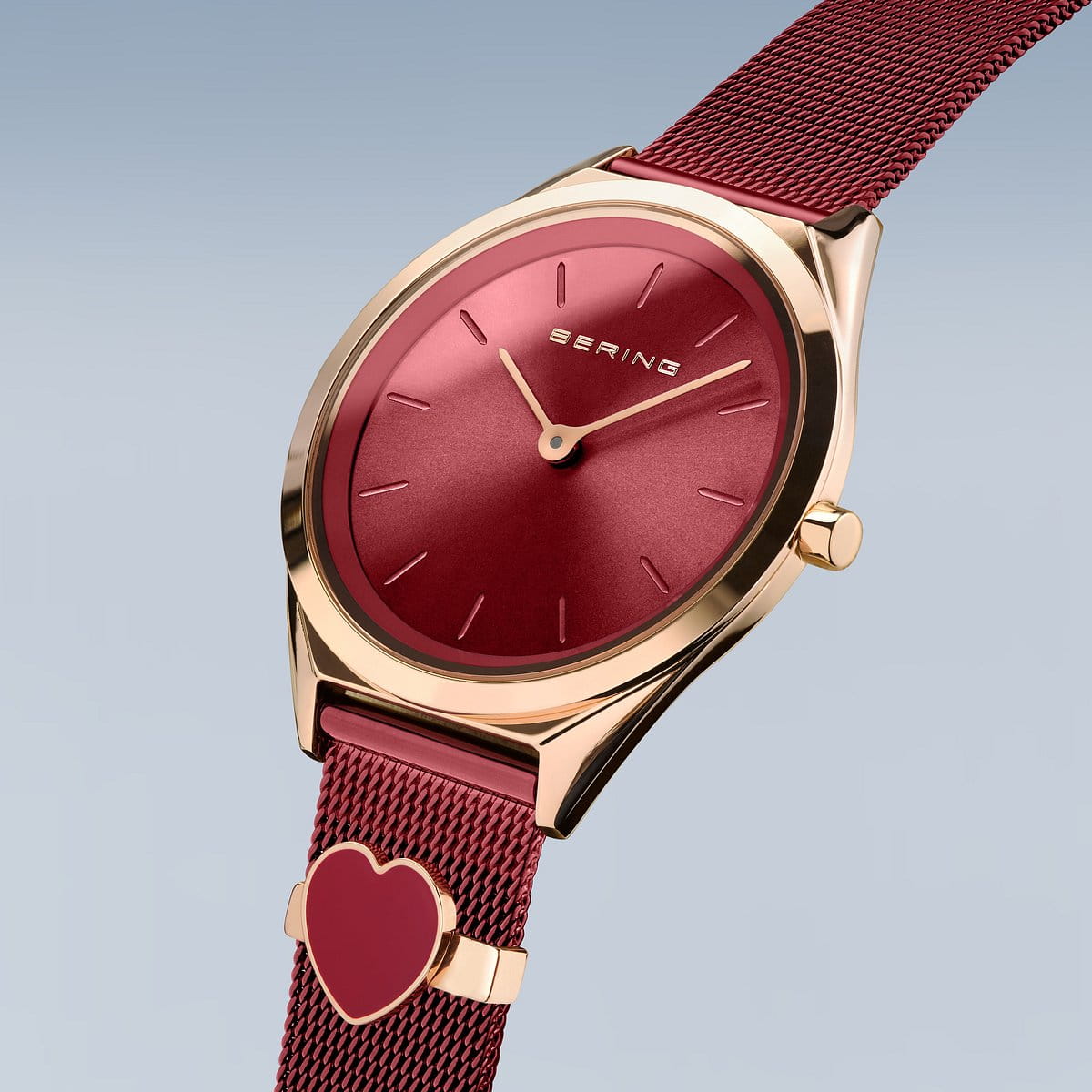 Bering Ultra Slim Red Dial Women 31mm