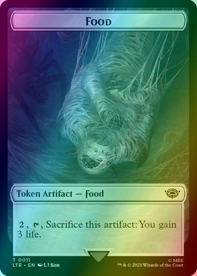 Ballistic Boulder Token (08) // Food Token (11) [The Lord of the Rings: Tales of Middle-earth: Tokens] [Foil]