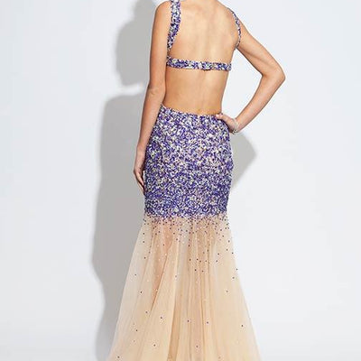 Beaded Sheer Fitted Sleeveless Gown by Jovani 171100