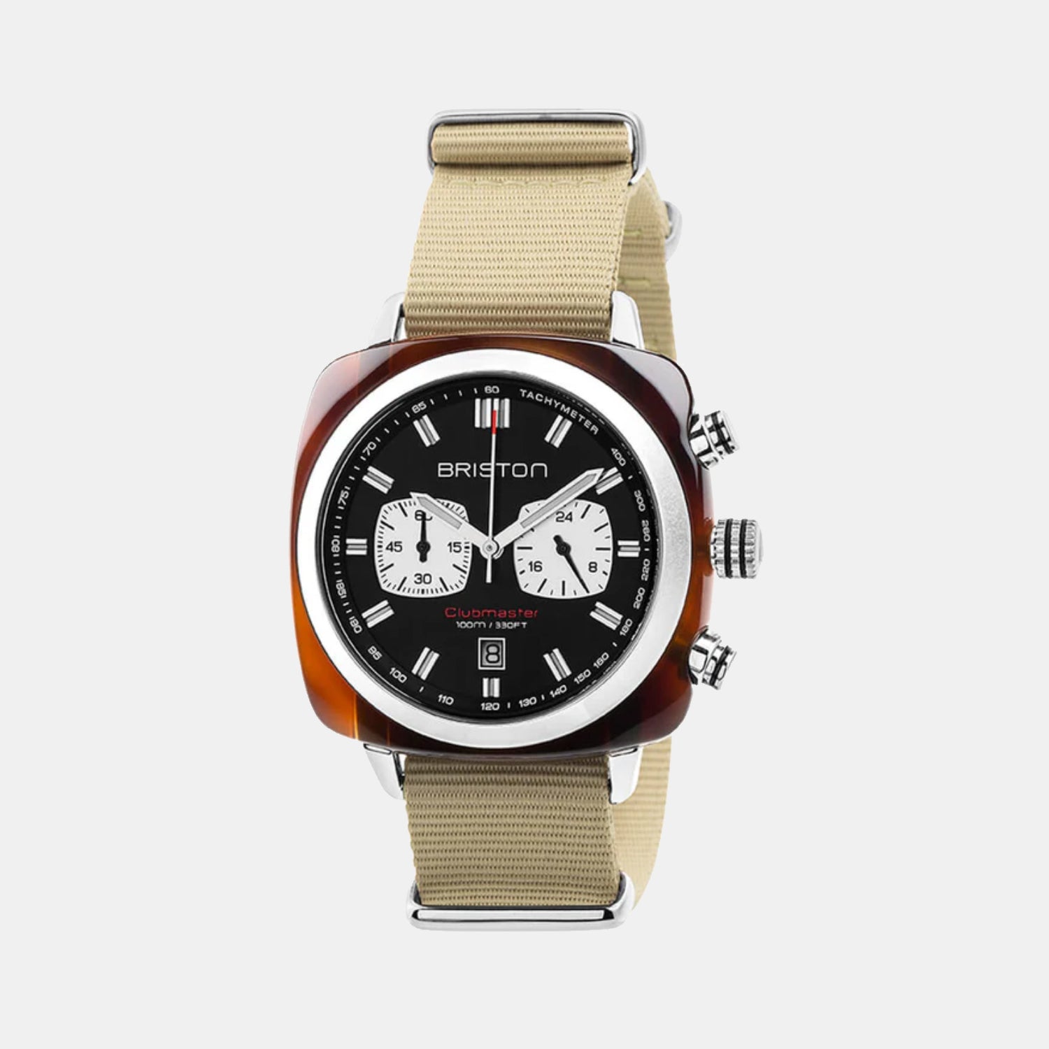 Clubmaster Sport Men Quartz Black Dial Chronograph Nato Watch 17142.SA.TS.1.NK
