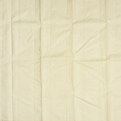 Off White Handloom Kanchipuram Silk Saree With Checks