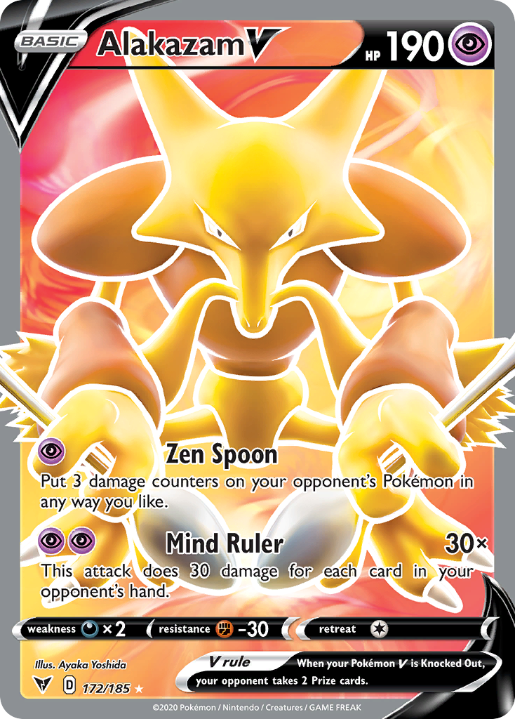 Alakazam V - 172/185 - Rare Ultra