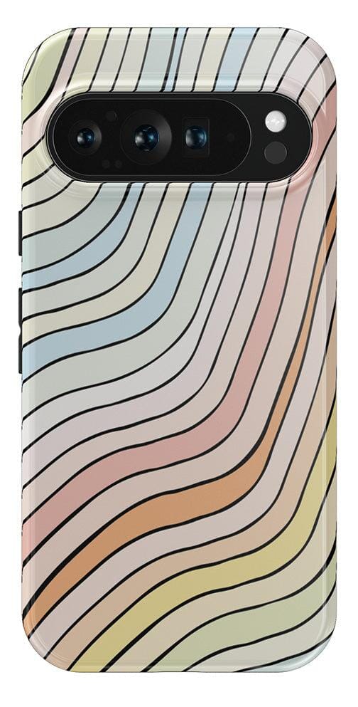 Ride The Wave | Pastel Rainbow Lined Google Pixel Case