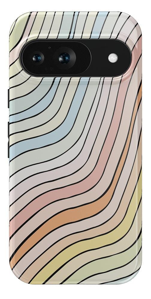 Ride The Wave | Pastel Rainbow Lined Google Pixel Case