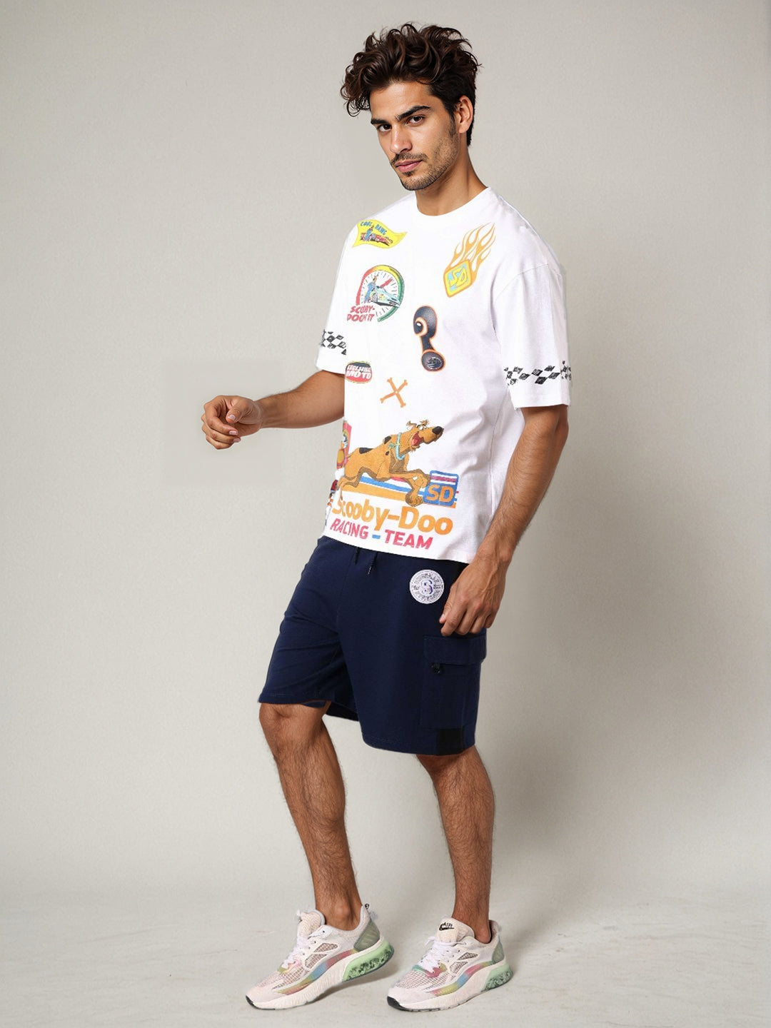 Men's Superman Printed Oversized Fit Shorts