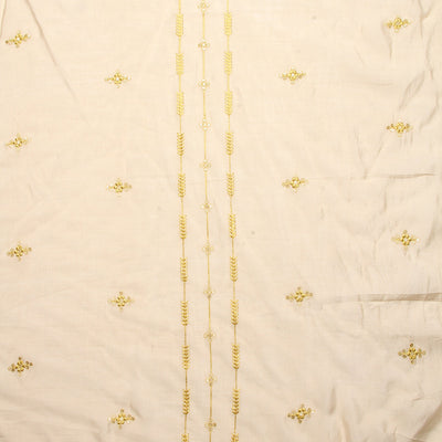 Ethnic Embroidered A-Line Kurta with Pant & Dupatta - Yellow