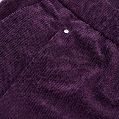 Purple Corduroy Relaxed Fit Trousers