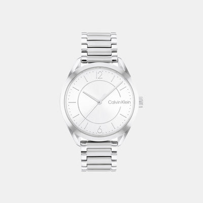 Essentials Women Quartz Silver Dial Analog Stainless Steel Watch 25200190