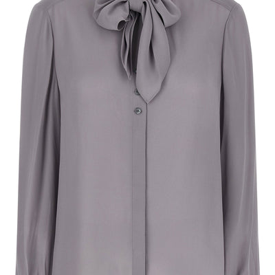 Tory Burch Georgette Bow Blouse