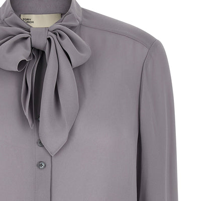 Tory Burch Georgette Bow Blouse