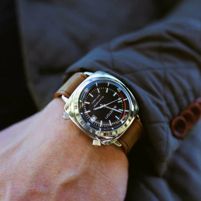 Clubmaster Diver Men Automatic Black Dial Analog Leather Watch 17642.PS.D.1.LVBR