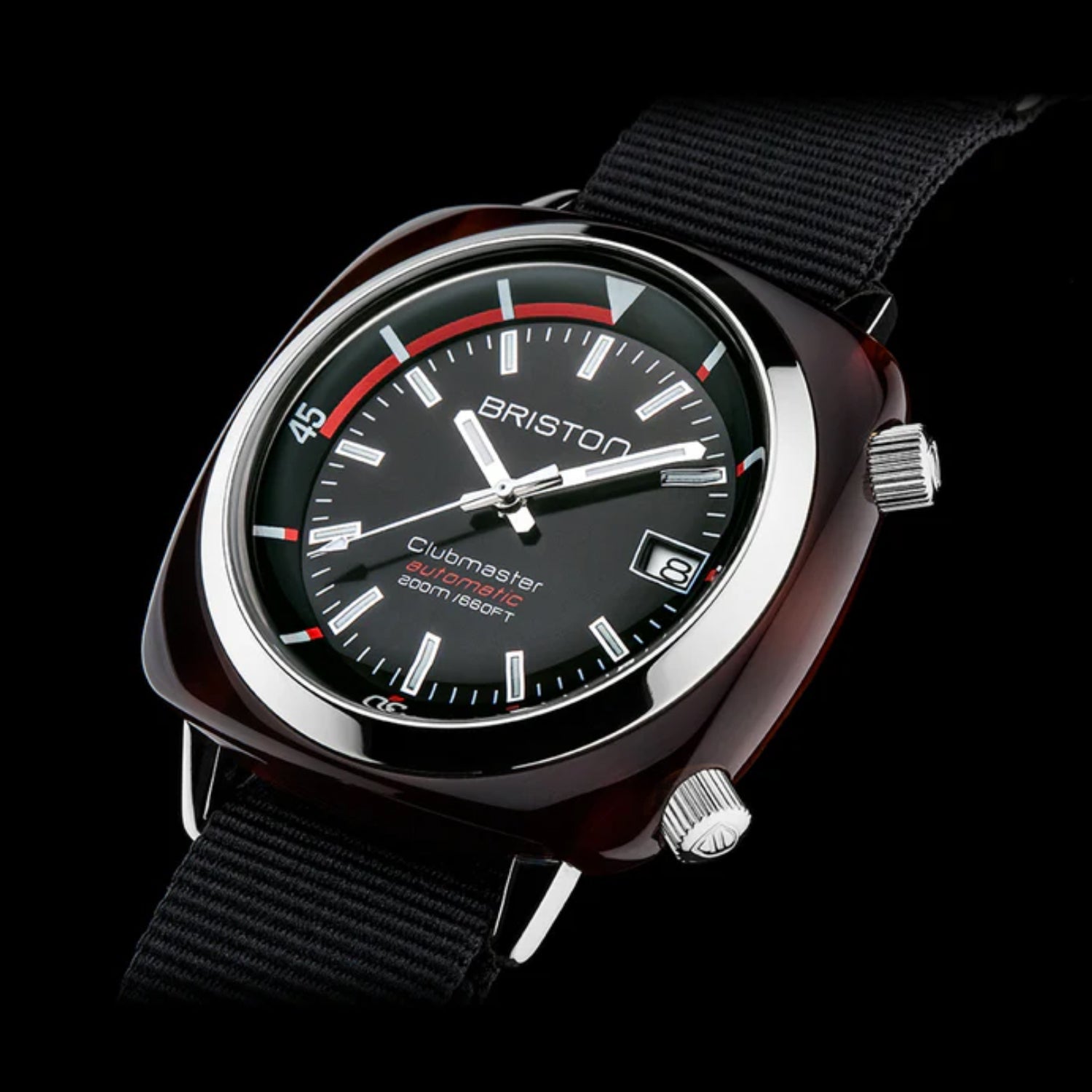 Clubmaster Diver Men Automatic Black Dial Analog Nato Watch 17642.SA.TD.1.NB