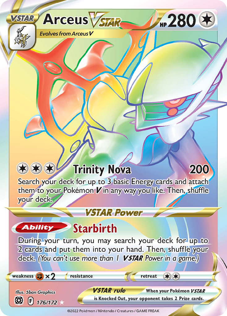 Arceus VSTAR - 176/172 - Rare Rainbow