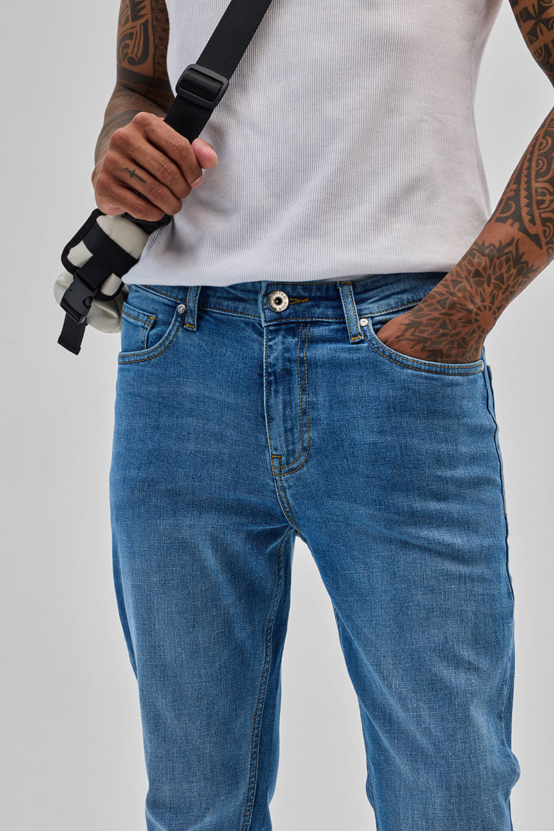 Light Blue Regular Fit Jeans