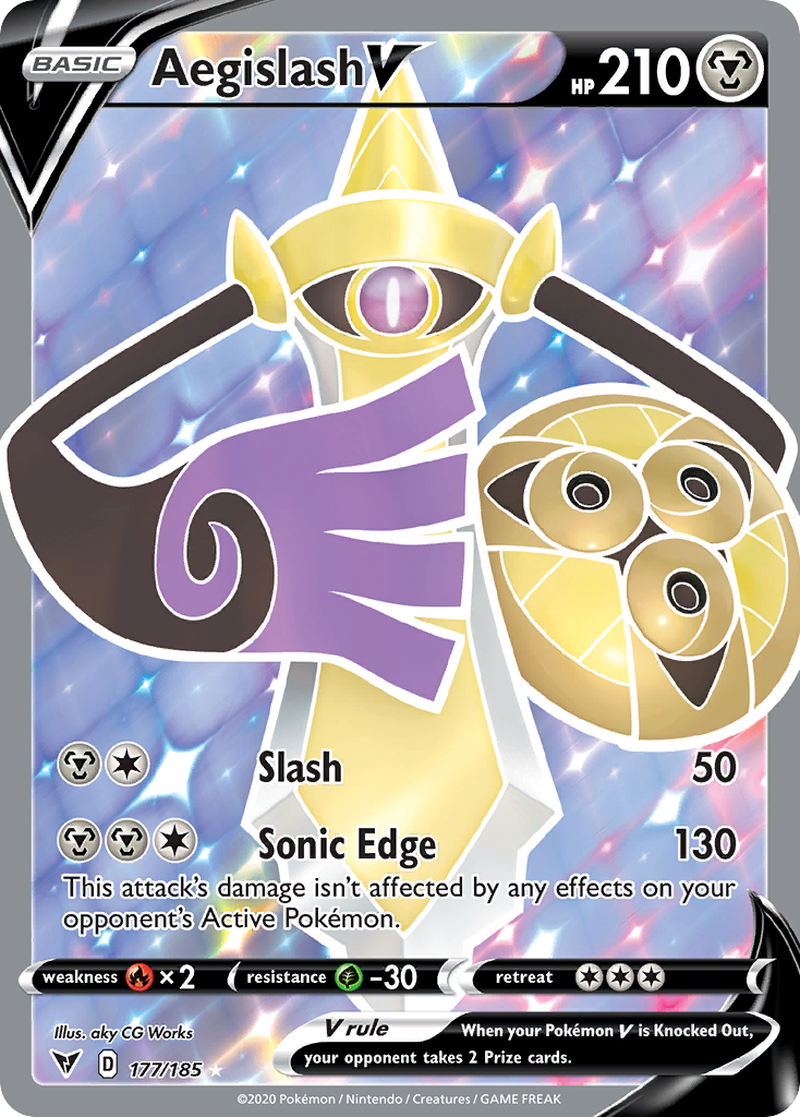 Aegislash V - 177/185 - Rare Ultra