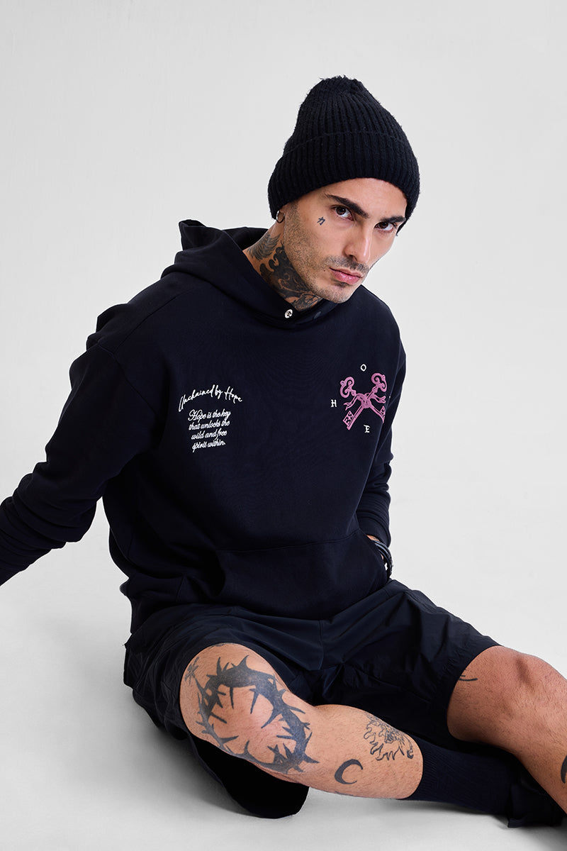 Legends Unchained Black Embroidered Hoodie