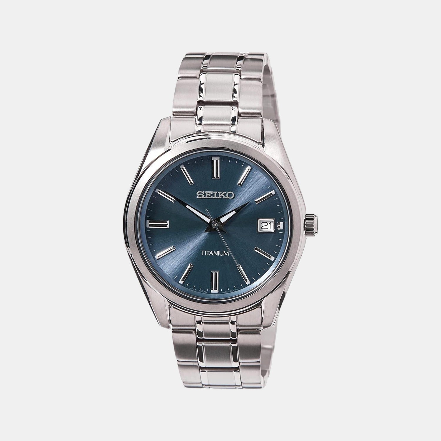 Dress Men Quartz Blue Dial Analog Stainless Steel Watch SUR371P1