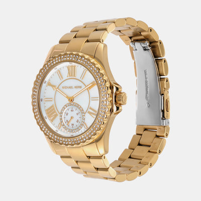 Everest Women Quartz Gold Dial Analog Stainless Steel Watch MK7401