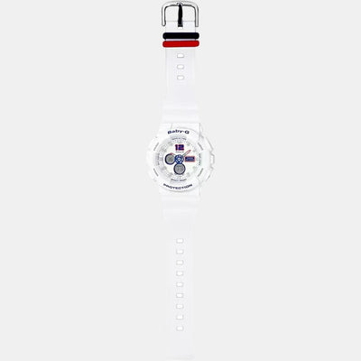 Baby-G Women Quartz White Dial Analog-Digital Resin Watch BX054
