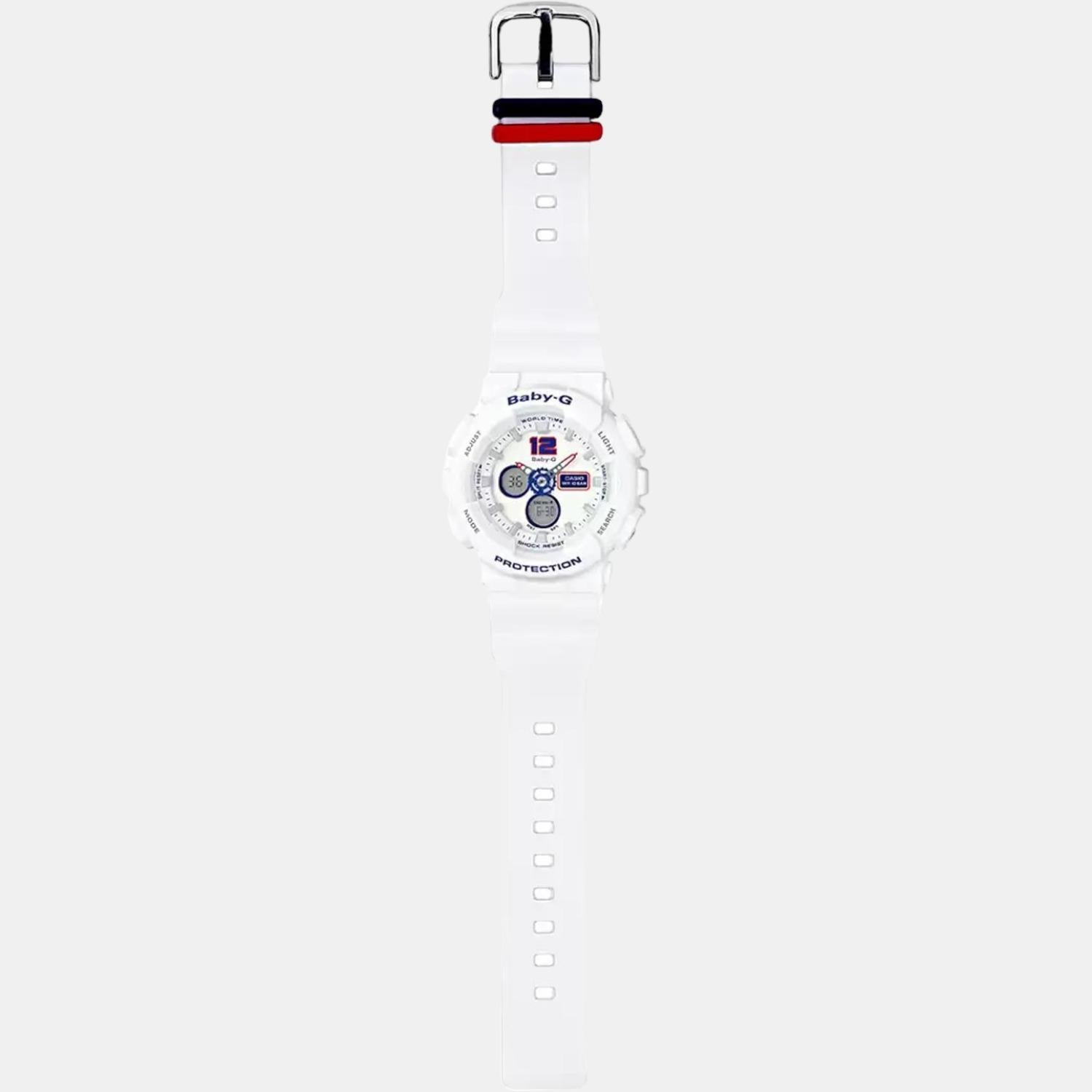 Baby-G Women Quartz White Dial Analog-Digital Resin Watch BX054