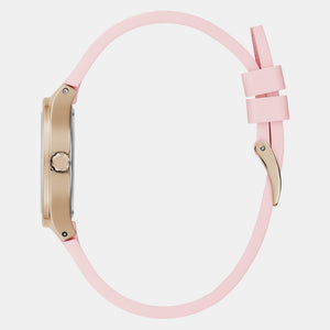 Eve Women Quartz Pink Dial Analog Silicone Watch GW0658L2
