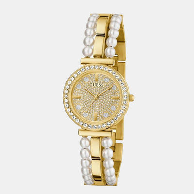 Gala Women Quartz Beige Dial Analog Stainless Steel Watch GW0531L2