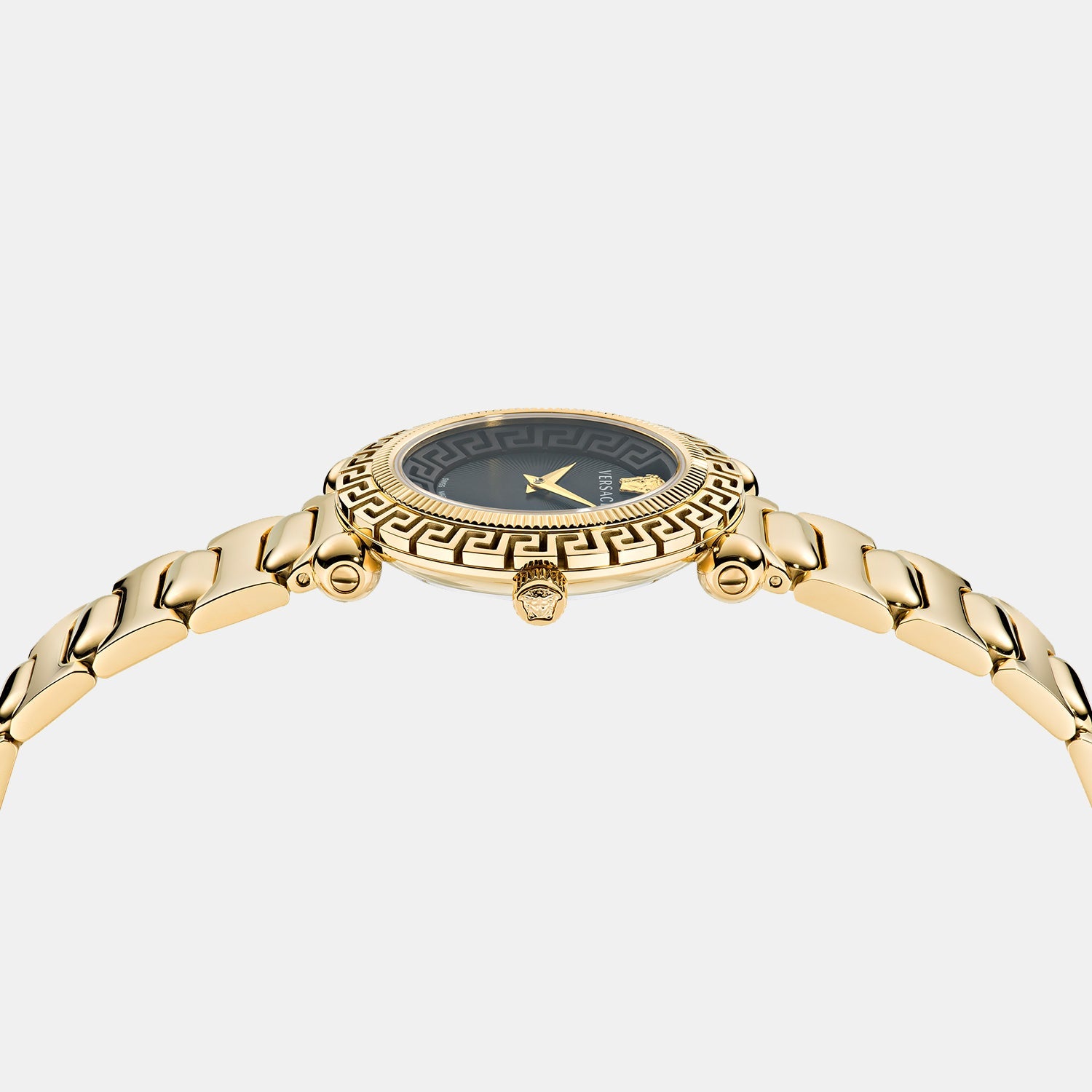 Greca Women Quartz Black Dial Analog Stainless Steel Watch VE6I00523