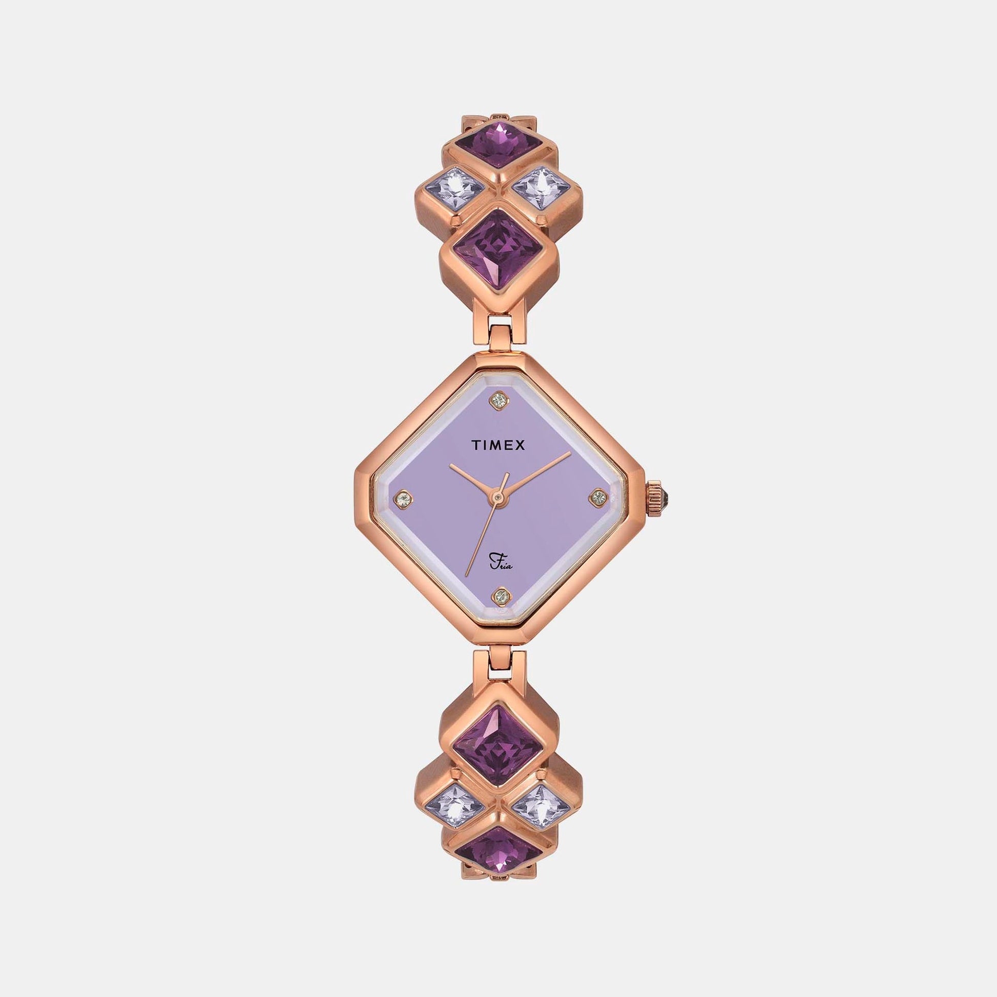 Fria Women Quartz Mother Of Pearl Dial Analog Brass Watch TWEL17201