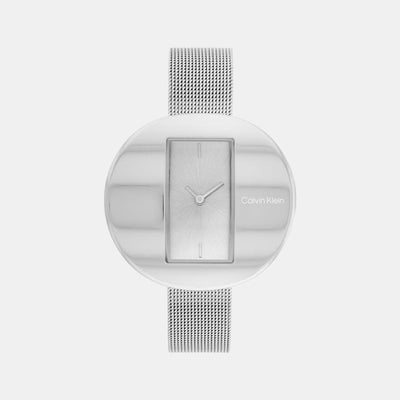 Circular Women Quartz Silver Dial Analog Stainless Steel Watch 25200016