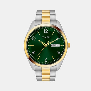 Classics Men Quartz Green Dial Analog Stainless Steel Watch TWTG10404