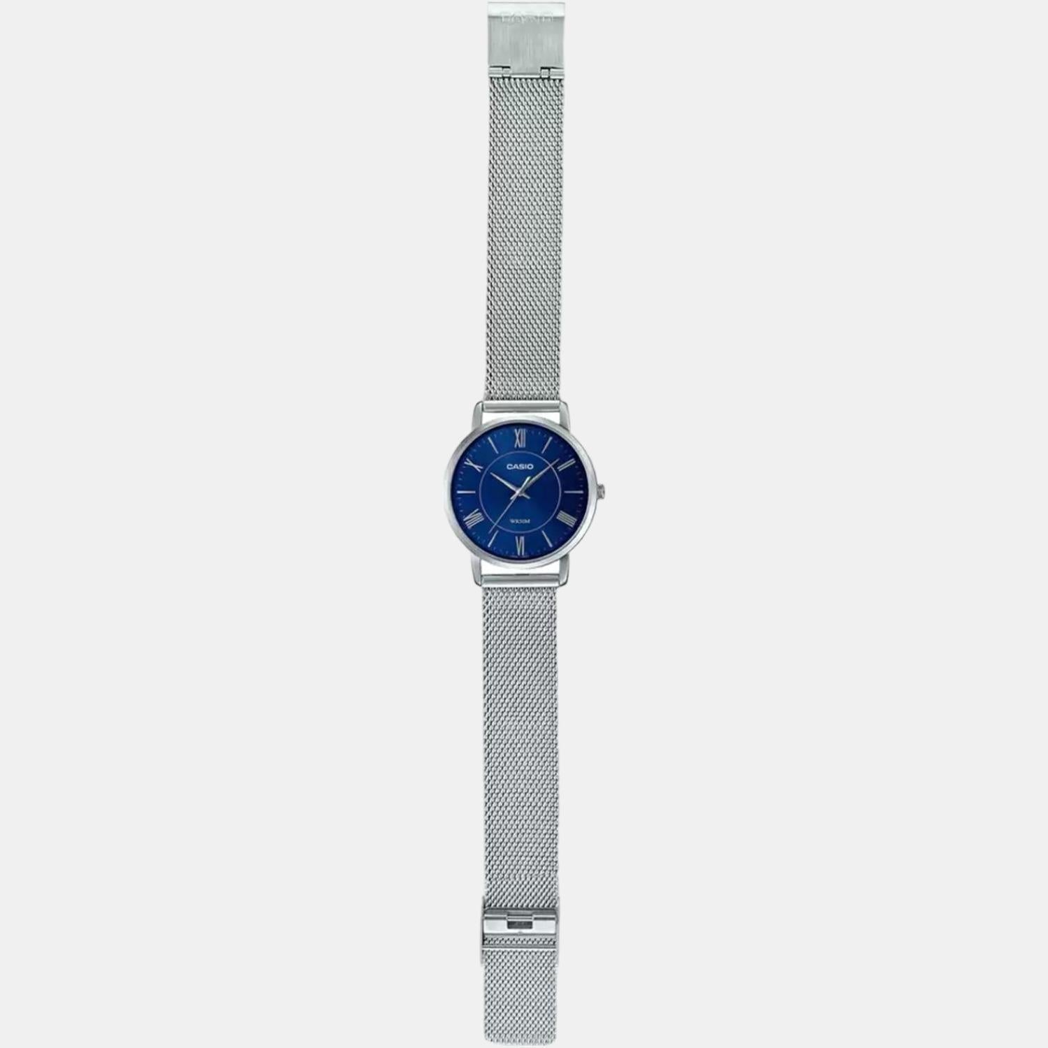 Enticer Women Quartz Blue Dial Analog Stainless Steel Watch A1918