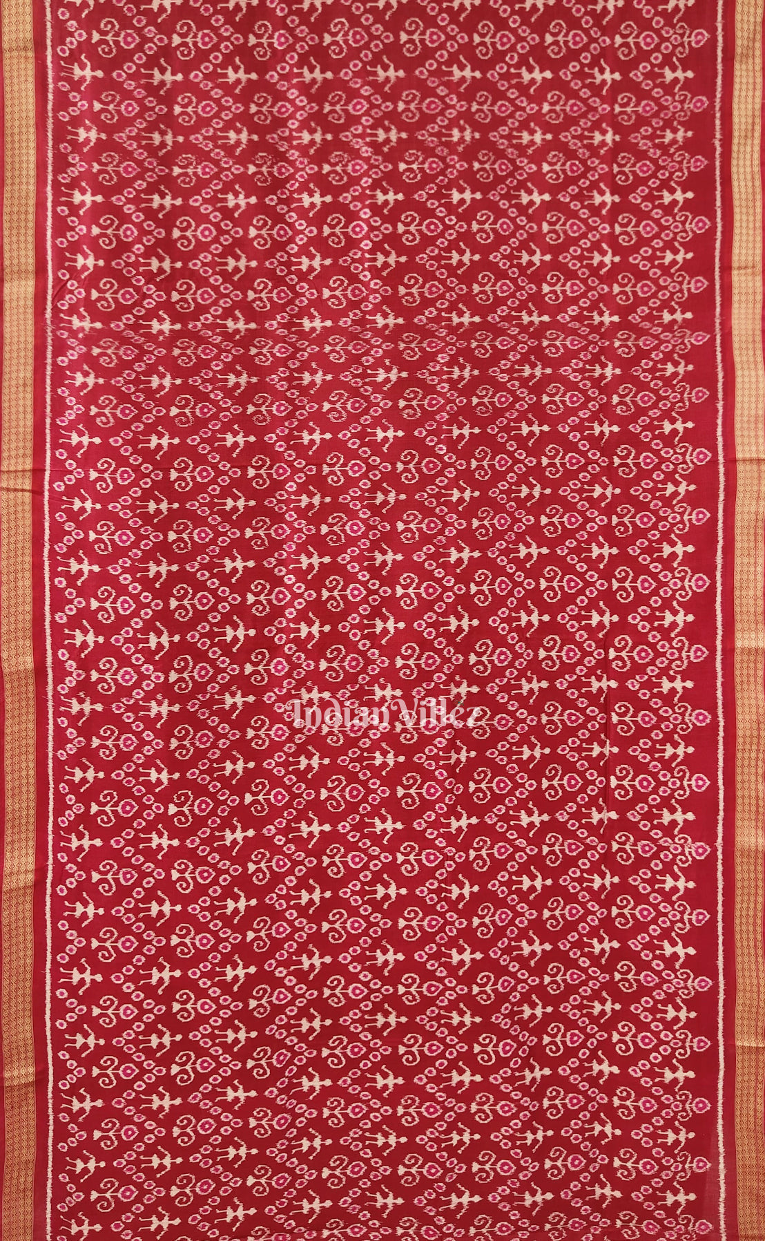 Maroon Tribal Odisha Ikat Contemporary Silk Saree