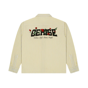 STRIPE PLAIN CERISE SHIRT