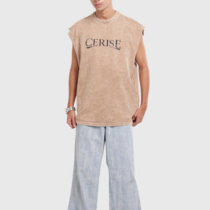CERISE BEIGE MUSCLE TEE