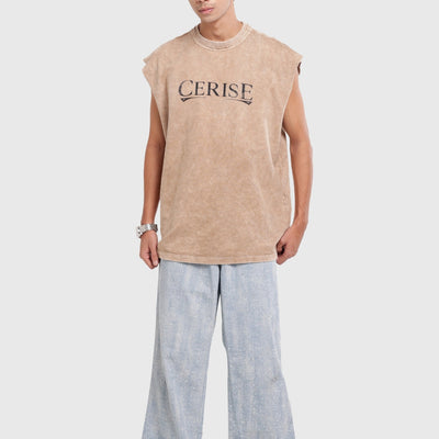 CERISE BEIGE MUSCLE TEE