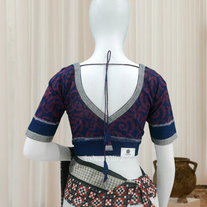 Blue Odisha Ikat Sambalpuri Cotton Blouse