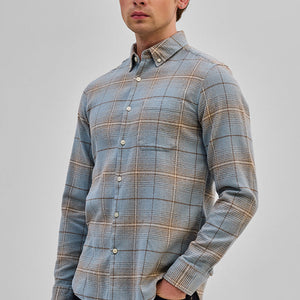 Light Blue Checks Slim Fit Shirt