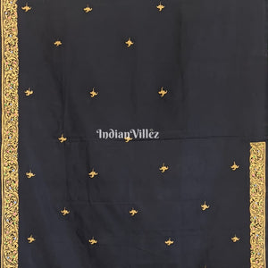 Black Shree Ganesh Pattachitra Saree